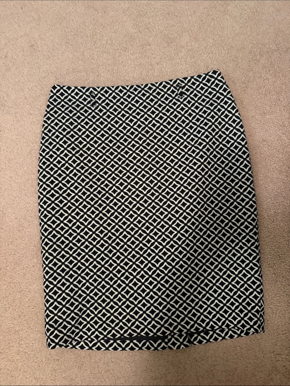 Charter Club Black and White Geometric Pencil Skirt